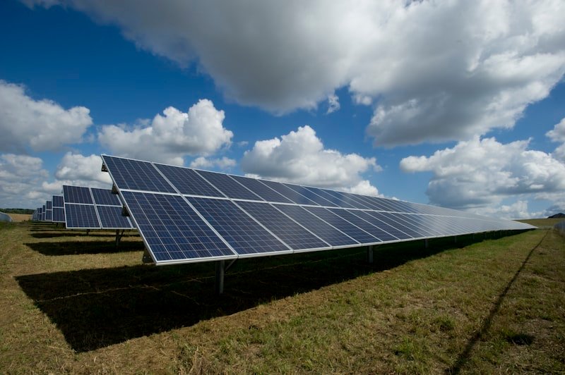 Solar panels installed on a modern building